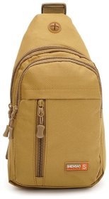 Мужская текстильная сумка-слинг цвета хаки Monsen 71528