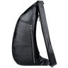 Мужская сумка-слинг через плечо из гладкой кожи черного цвета Vintage (20204) - 5