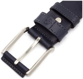 Темно-синий кожаный ремень для мужчин Grande Pelle (43232)