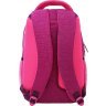 Малиновый школьный рюкзак для девочек из текстиля с рисунком Bagland (52728) - 3