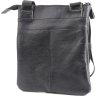 Темно-синяя недорогая мужская сумка из натуральной кожи с лямкой на плечо SHVIGEL (00966) - 4