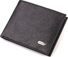 Черное мужское портмоне из натуральной кожи с монетницей CANPELLINI (2421764)