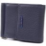 Мужской зажим с монетницей из натуральной кожи синего цвета Tony Perotti 103328 Италия modnotak фото - 1