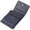 Мужской зажим с монетницей из натуральной кожи синего цвета Tony Perotti 103328 Италия modnotak фото - 6
