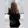 Кожаная женская бохо-сумка черного цвета BlankNote Лилу (12624) - 10