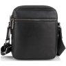 Качественная наплечная мужская сумка черного цвета из качественной кожи Tiding Bag (15806) - 3