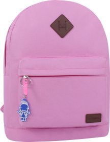 Рожевий рюкзак з якісного текстилю на блискавці Bagland (53728)