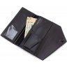 Бордовий жіночий гаманець великого розміру з італійської шкіри Grande Pelle (21006) - 5