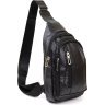Черная мужская сумка-слинг из кожзаменителя Vintage (20511) - 1