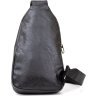 Черная мужская сумка-слинг из кожзаменителя Vintage (20511) - 2