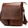 Вертикальна сумка-планшет з вінтажній шкіри коричневого кольору Vintage (20029) - 2