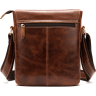 Вертикальна сумка-планшет з вінтажній шкіри коричневого кольору Vintage (20029) - 3