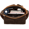 Вертикальна сумка-планшет з вінтажній шкіри коричневого кольору Vintage (20029) - 9