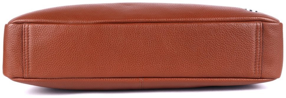 Надежная мужская сумка из натуральной фактурной кожи для ноутбука Brampton London Maven  94528 (рыжего цвета, до 14") modnotak фото №9