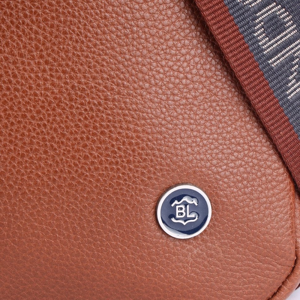 Надежная мужская сумка из натуральной фактурной кожи для ноутбука Brampton London Maven  94528 (рыжего цвета, до 14") modnotak фото №15