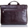 Мужской портфель под документы из коричневой кожи с фактурой под крокодила DESISAN (19119) - 2