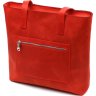 Красная кожаная женская сумка-шоппер из кожи крейзи хорс Shvigel (16348) - 2