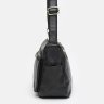 Средняя женская сумка черного цвета из зернистой кожи с одной лямкой на плечо Keizer (21273) - 5