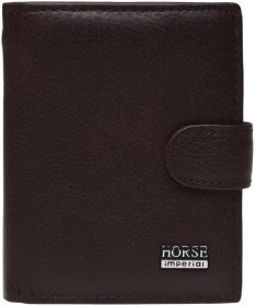 Чоловічий шкіряний гаманець вертикального типу в коричневому кольорі Horse Imperial 66228