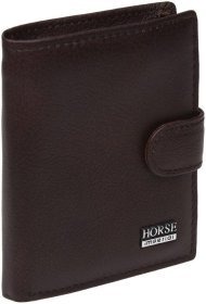 Мужской кожаный кошелек вертикального типа в коричневом цвете Horse Imperial 66228