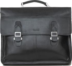 Діловий шкіряний портфель чорного кольору VATTO (11969)