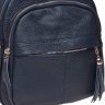 Женский кожаный рюкзак синего цвета с множеством карманов Keizer (19268) - 7