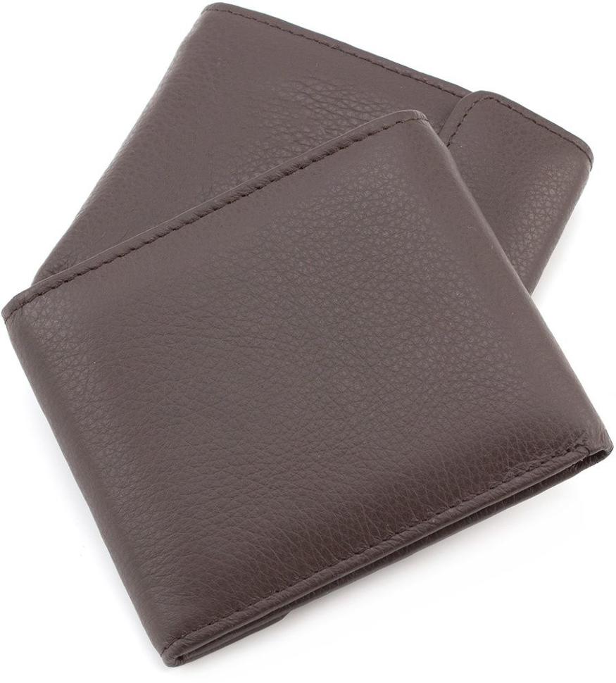 Чоловіче шкіряне портмоне коричневого кольору ST Leather (18815)