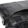 Мужская повседневная сумка среднего размера из натуральной черной кожи с ручками Borsa Leather (21396) - 6