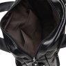 Мужская повседневная сумка среднего размера из натуральной черной кожи с ручками Borsa Leather (21396) - 8