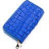 Жіночий гаманець з натуральної шкіри крокодила синього кольору CROCODILE LEATHER (024-18160) - 2
