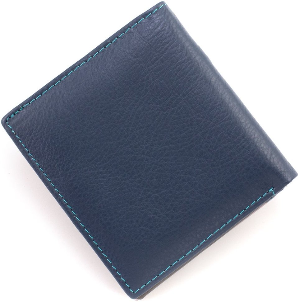 Компактный женский кошелек из разноцветной натуральной кожи с монетницей ST Leather 1767228