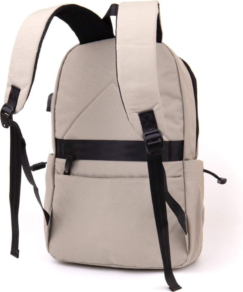 Світло-сірий універсальний рюкзак з текстилю Vintage (20624)