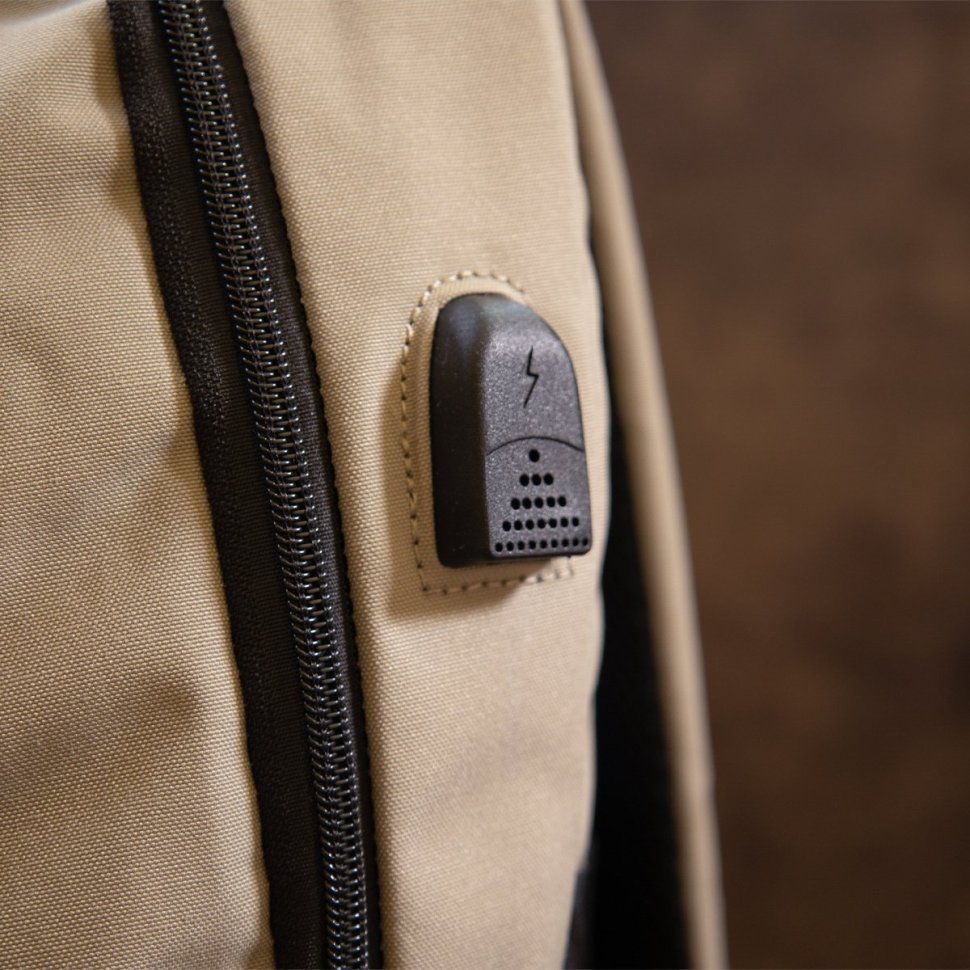 Светло-серый универсальный рюкзак из текстиля Vintage (20624)