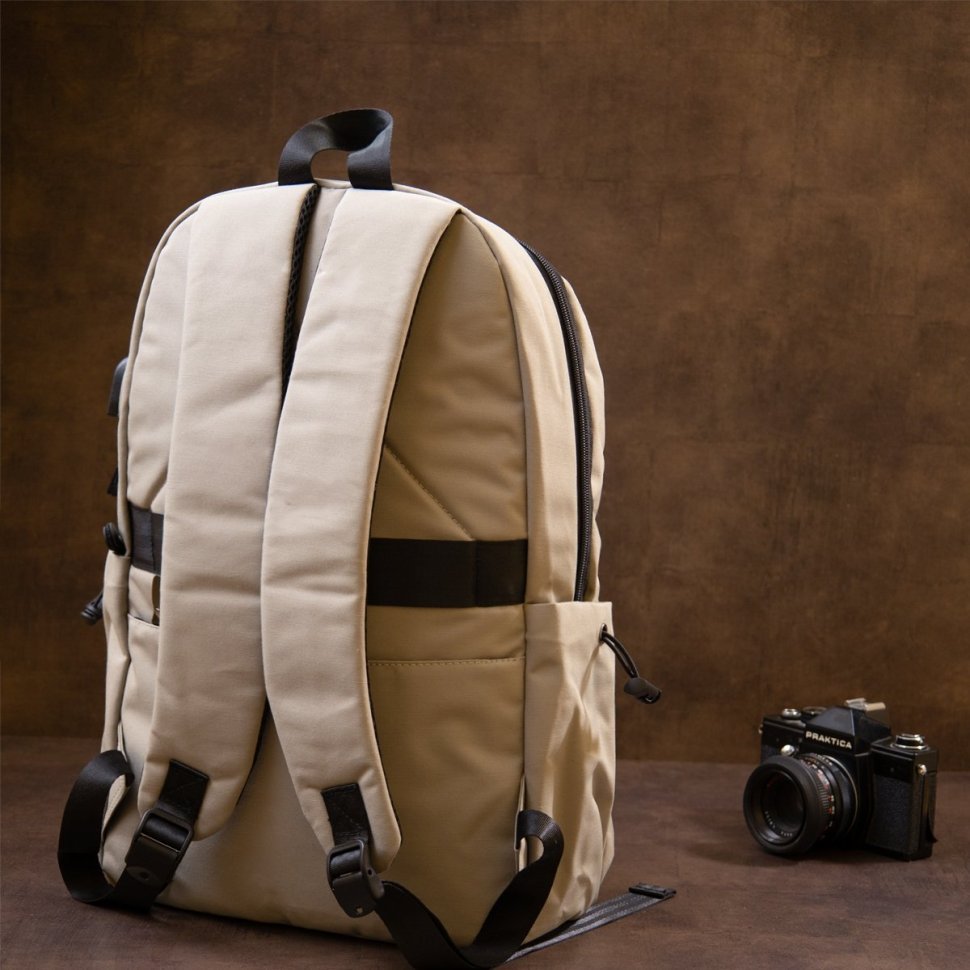 Світло-сірий універсальний рюкзак з текстилю Vintage (20624)