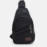 Мужской текстильный рюкзак-слинг черного цвета через плечо Monsen (22112) - 2