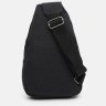 Мужской текстильный рюкзак-слинг черного цвета через плечо Monsen (22112) - 3