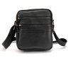 Маленька чоловіча сумка на плече із фактурної шкіри чорного кольору Tiding Bag 77528 - 7