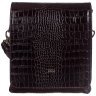 Шкіряна чоловіча сумка планшет із натуральної шкіри з текстурою під крокодила DESISAN 107628 коричнева modnotak фото - 1