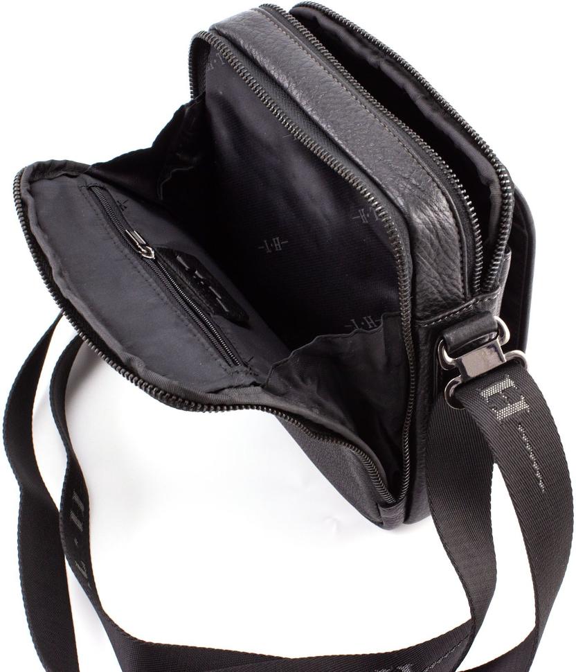 Мужская наплечная сумка из натуральной кожи H.T. Leather (10554)