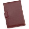 Обложка кожаная для паспорта + отделения для карточек ST Leather 97728 бордового цвета modnotak фото - 3