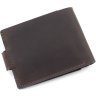 Чоловічий портмоне з вінтажної шкіри шоколадного кольору без монетниці Grande Pelle 67828 - 3