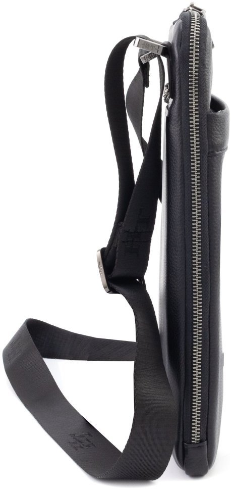 Вертикальная мужская сумка планшет формата А4 H.T Leather 107928 черная modnotak фото №2