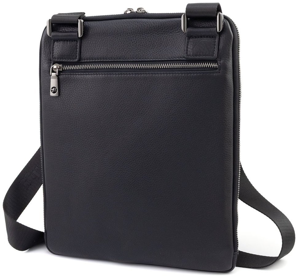 Вертикальная мужская сумка планшет формата А4 H.T Leather 107928 черная modnotak фото №3