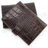 Вертикальний шкіряний гаманець з тисненням під крокодила KARYA (0957-57) - 4