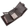 Вертикальний шкіряний гаманець з тисненням під крокодила KARYA (0957-57) - 7
