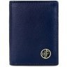 Компактный картхолдер кошелек из фактурной кожи на кнопке Hammonds Flycatcher CC605 синего цвета 108028 фото №1 Компактный картхолдер кошелек из фактурной кожи на кнопке Hammonds Flycatcher CC605 синего цвета 108028 modnotak фото - 1