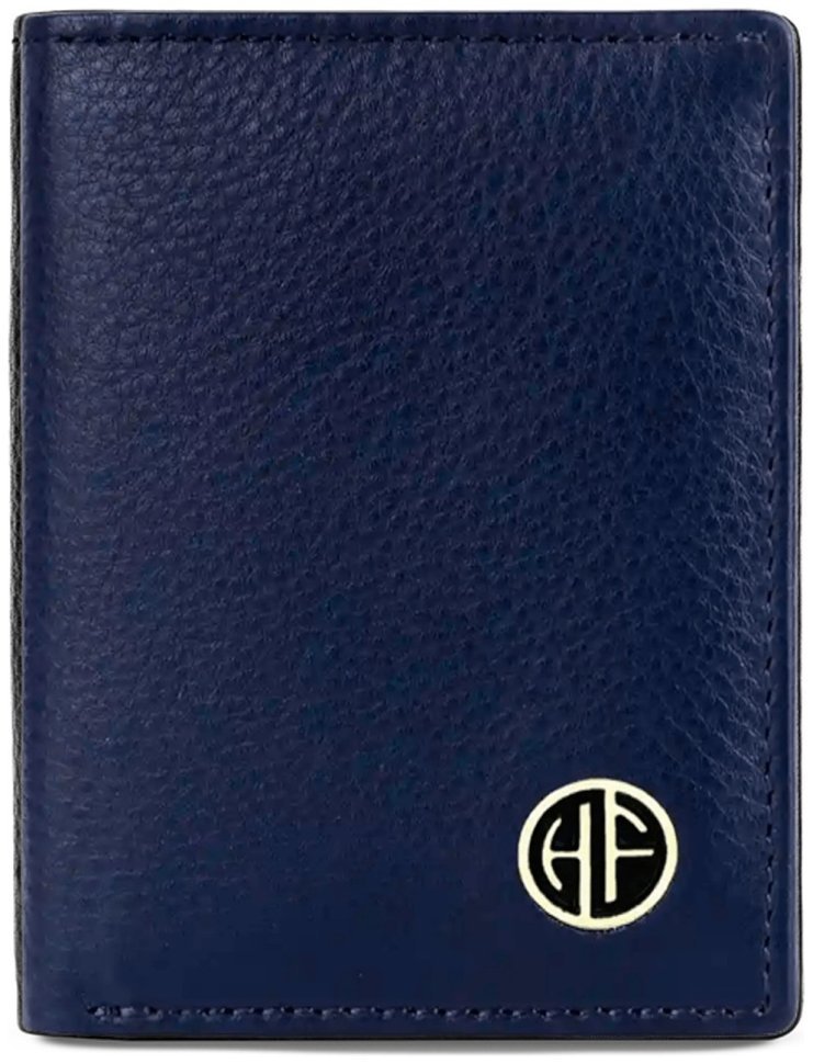 Компактный картхолдер кошелек из фактурной кожи на кнопке Hammonds Flycatcher CC605 синего цвета 108028 фото №1 Компактный картхолдер кошелек из фактурной кожи на кнопке Hammonds Flycatcher CC605 синего цвета 108028 modnotak фото №1