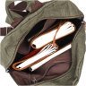 Чоловічий рюкзак середнього розміру з текстилю оливкового кольору Vintage 2422242 - 5