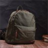 Чоловічий рюкзак середнього розміру з текстилю оливкового кольору Vintage 2422242 - 6