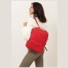 Кожаный городской женский рюкзак красного цвета на молнии BlankNote Cooper 78828 - 3